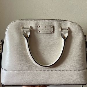 Kate Spade Leather white large half dome purse